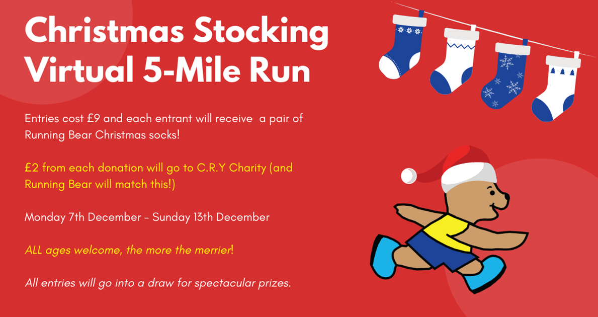 Running Bear Christmas Stocking Run